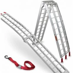 Anhänger & Zubehör Verkäufe 39 BITUXX ALU-Auffahrrampe Verladerampe Verladeschiene Klappbar Gegittert 340kg