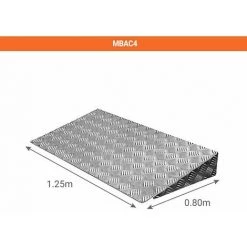 LADERAMPE-EXPERTEN - MATISERE Alu Warzenblech Stufenrampe / Bordsteinrampe Für 70mm Bordsteinhöhe - Traglast 2920kg Rampe LxB : 0.5m X 1.25m - Höhenunterschied 30 Bis 70mm - MBAC3 -Anhänger & Zubehör Verkäufe 11178662 4