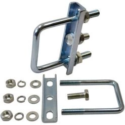 MARKENLOS 2x 60mm Quadrat-Deichselbefestigung Für PKW-Anhänger-Stützrad-Klemme Klemmhalter