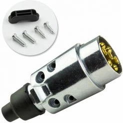 DEMA Anhänger Zubehör 12V Stecker Metall 7polig Aluminium Gehäuse Messing Kontakte