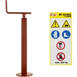 DEMA Stütze Stützfuß Anhänger 40mm-Vierkant Last 250kg Hub 175mm Mechanisch -Anhänger & Zubehör Verkäufe 12204757 4