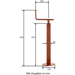 DEMA Stütze Stützfuß Anhänger 40mm-Vierkant Last 250kg Hub 175mm Mechanisch -Anhänger & Zubehör Verkäufe 12204757 5