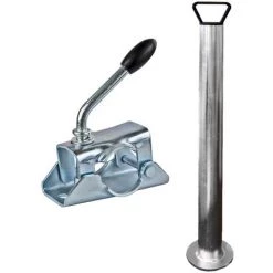 DEMA Anhängerstütze 70 Cm Stützfuß Halterung Für PKW Anhänger Inkl. Klemmhalter