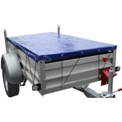 BAUMARKTPLUS Anhänger Flachplane Blau Mit Gummigurt 2075x1140x50mm Gewebeplane