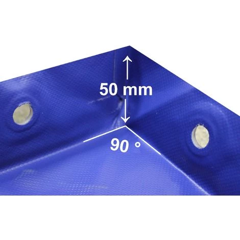 BAUMARKTPLUS Anhänger Flachplane Blau Mit Gummigurt 2075x1140x50mm Gewebeplane 4 BAUMARKTPLUS Anhänger Flachplane Blau Mit Gummigurt 2075x1140x50mm Gewebeplane – Bild 4