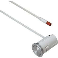 ELEKTRA Druckschalter 230 V, 1-polig, Mit 1000 Mm Anschlussleitung,alufarbig