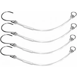 NO NAME Sicherungshaken Mit Silikonband, 4 Stück, 260 Mm