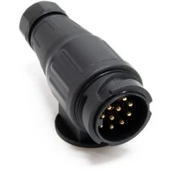 WILTEC Anhängerstecker 13 Polig, 12V Stecker Für Anhängerkupplung, KFZ PKW Auto Anhängersteckdose
