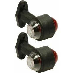 MISO TOOLS 2 Stück Begrenzungsleuchten 125 Mm Gerade Rot - Weiß