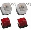 MISO TOOLS 4er Set Anhänger Positionslicht Weiß Mit Reflektor + Rot 60x65mm Begrenzungslicht Umrißleuchte