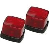 MISO TOOLS 2x Anhänger Positionslicht Rot Heckleuchte 60x65mm Begrenzungslicht Umrißleuchte Markierungsleuchte