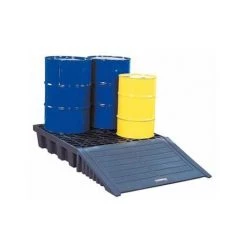 CERTEO Auffahrrampe Für Kunststoffauffangwanne Mit Auffangvolumen 273 L | Schwarz |