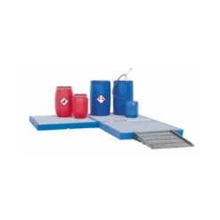 ASECOS Auffahrrampe Aus PE - Für Kunststoff-Flachwanne - BxTxH 900 X 940 X 150 Mm