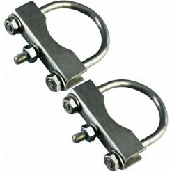 MISO TOOLS 2x Stützradhalterung 70mm Stützradschelle Für Runde Deichseln PKW Anhänger Schelle Rohrschellen