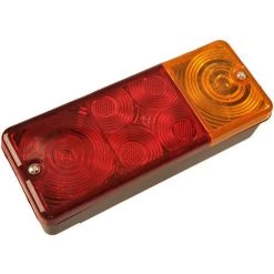 MS WARENVERTRIEB 1x DDR-Hänger-Rückleuchte Mit Kennzeichenbeleuchtung Anhänger Links 210x83mm 12V