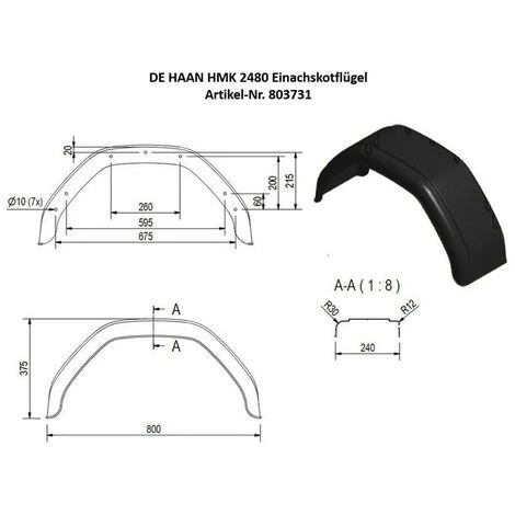 SONSTIGE DE HAAN HMK 2275 Einachskotflügel, Spannweite 750 Mm 2 SONSTIGE DE HAAN HMK 2275 Einachskotflügel, Spannweite 750 Mm – Bild 2