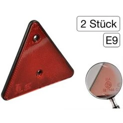 MISO TOOLS 2 Stk Reflektor Rot Dreieck Anhänger Dreieckrückstrahler PVC Rückstrahler E9