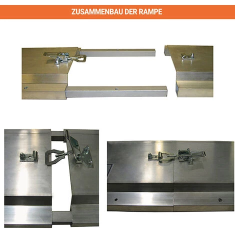 LADERAMPE-EXPERTEN - MATISERE Fahrrad Auffahrschiene 1000mm, Ladehöhe 300mm, Innere Breite 155mm - Als Stückware Verkauft - M050/10U/BAI 3 LADERAMPE-EXPERTEN - MATISERE Fahrrad Auffahrschiene 1000mm, Ladehöhe 300mm, Innere Breite 155mm - Als Stückware Verkauft - M050/10U/BAI – Bild 3
