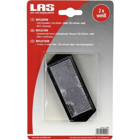 LAS Reflektor Rechteckig Weiß 2 Stück LAS Reflektor Reflektor 10204 LAS Reflektor 4049145102046 LAS 0680350878 1 LAS Reflektor Rechteckig Weiß 2 Stück LAS Reflektor Reflektor 10204 LAS Reflektor 4049145102046 LAS 0680350878