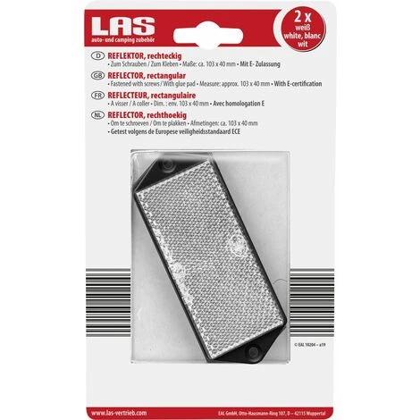 LAS Reflektor Rechteckig Weiß 2 Stück LAS Reflektor Reflektor 10204 LAS Reflektor 4049145102046 LAS 0680350878 2 LAS Reflektor Rechteckig Weiß 2 Stück LAS Reflektor Reflektor 10204 LAS Reflektor 4049145102046 LAS 0680350878 – Bild 2