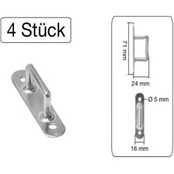 MISO TOOLS 4 Stk Riemenkrampen Planenhaken Zurrösen Zurrhaken PKW Anhängerhaken Plane