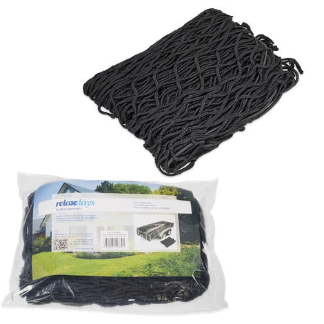 RELAXDAYS 2 X Anhängernetz, Gepäcknetz Zur Ladungssicherung, Reißfest, Flexibel, Dehnbar Bis 3x2 Meter, Abdecknetz, Schwarz 1 RELAXDAYS 2 X Anhängernetz, Gepäcknetz Zur Ladungssicherung, Reißfest, Flexibel, Dehnbar Bis 3x2 Meter, Abdecknetz, Schwarz