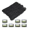 RELAXDAYS 8 X Anhängernetz, Gepäcknetz Zur Ladungssicherung, Reißfest, Flexibel, Dehnbar Bis 3x2 Meter, Abdecknetz, Schwarz