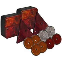 MISO TOOLS 12 Teiliges Set Beleuchtung Für Anhänger 12 Volt Rücklicht Und Reflektoren