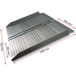 WILTEC Rollstuhl Rampe Rollstuhlrampe Aluminium Klappbar 183 Cm Bis 270 Kg Mobil Faltbar Flachrampe -Anhänger & Zubehör Verkäufe 2388810 3