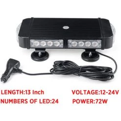 INSMA 72W LED Rundumleuchte Blinklicht Warnleuchte Blitz Gelb LKW Anhänger Wasserdicht -Anhänger & Zubehör Verkäufe 24073104 4