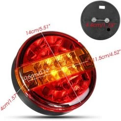 INSMA LED Rückleuchte Hecklechte Rund Lampe 12-24V Wasserdicht Für LKW Anhänger Van -Anhänger & Zubehör Verkäufe 24074103 3