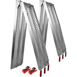 WILTEC 2x Auffahrrampe Motorrad ATV Faltbar Aluminium Auffahrschiene Fahrrampe Laderampe 226cm 680kg