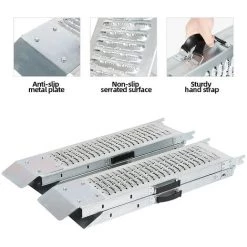 BATHRINS®2*Auffahrrampe Verladerampe Laderampe Auffahrschienen 400kg 160x22,5x4,5cm