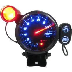 ASUPERMALL 3,5 Zoll Zeiger Drehzahlmesser Kit Blau LED Zeiger Anzeige Drehzahlmesser Auto Instrument Schwarzer Spiegel Silberner Kreis -Anhänger & Zubehör Verkäufe 28712623 3