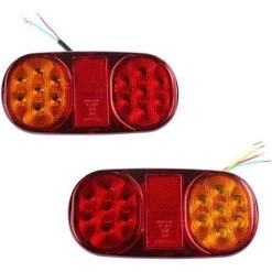BRIDAY 2pcs Universal LED Anhänger Rückleuchten LKW Licht Bremslicht 12v Wasserdicht Bremslicht Für LKW Anhänger Wohnwagen Van Oder Traktor (14 Led Chips-2pcs) -Anhänger & Zubehör Verkäufe 31029356 3