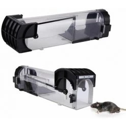 ABCRITAL Mausefalle Lebend, Lebendfallen Mäuse Wiederverwendbar Rattenfallen Mausefalle Spiel Plastik Nagetierbekämpfung Jagdzubehör Sicher Für Kinder & Haustiere Tierfreundliche Rattenfallen