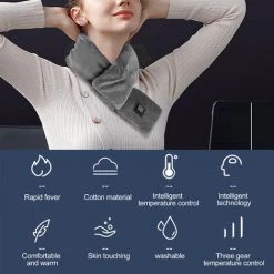 ASUPERMALL Warmer Winterschal Unisex USB, Der Grau Aufladt 7 ASUPERMALL Warmer Winterschal Unisex USB, Der Grau Aufladt -Anhänger & Zubehör Verkäufe 32013837 3