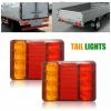 TOOLOFLIFE  2X 12V Rückleuchten Set Universal 8LED Rücklichter Rückfahrlicht Autokennzeichen Beleuchtung Anhängerbeleuchtung Rücklicht Kennzeichenbeleuchtung Für Trailer Truck Anhänger Usw