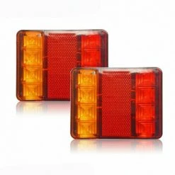 TOOLOFLIFE  2X 12V Rückleuchten Set Universal 8LED Rücklichter Rückfahrlicht Autokennzeichen Beleuchtung Anhängerbeleuchtung Rücklicht Kennzeichenbeleuchtung Für Trailer Truck Anhänger Usw -Anhänger & Zubehör Verkäufe 33540897 3