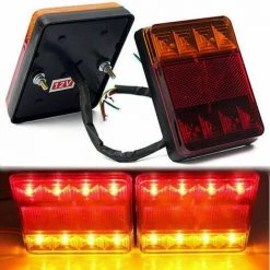 TOOLOFLIFE  2X 12V Rückleuchten Set Universal 8LED Rücklichter Rückfahrlicht Autokennzeichen Beleuchtung Anhängerbeleuchtung Rücklicht Kennzeichenbeleuchtung Für Trailer Truck Anhänger Usw -Anhänger & Zubehör Verkäufe 33540897 4