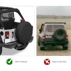 ASUPERMALL 32 X 12 Zoll Ersatzreifenabdeckung Oxford Tuch Autoreifenabdeckungen Wasserdichter Staubdichter Schutz SUV Fahrzeugreifenabdeckung Fur Autoradzubehor -Anhänger & Zubehör Verkäufe 34127700 5