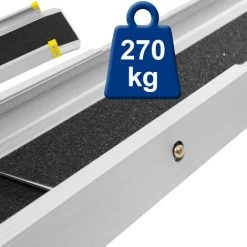 ECD Germany Auffahrrampe 2er Set Mit Antirutsch-Belag, 122 - 215 Cm, Aus Aluminium, Bis 270 Kg, Klappbar, Für Treppe Und Hindernissen, Rollstuhlrampe Laderampe Teleskoprampe Rampe Auffahrschiene Ladeschiene -Anhänger & Zubehör Verkäufe 34509974 3