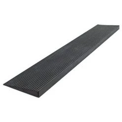 WILTEC Türschwellenrampe 4x900x40 Mm Aus Kautschuk, Schwarz, Rampe Mit Hoher Traglast, Rollstuhlrampe
