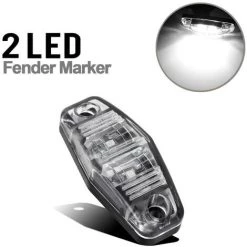 THSINDE LED Seitenmarkierungsleuchten Umrissleuchten Für 12V 24V Universal Anhänger LKW LKW Wohnwagen Bus (4 Stück Weiß)