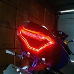 HAPPYSHOPPING LED Rücklicht Motorrad Bremslicht Rücklicht Mit LED Blinker Ersatz Für Yamaha YZF R3 R25 Y15ZR MT07 FZ07 LC150,Grau -Anhänger & Zubehör Verkäufe 36575804 3