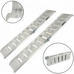 BAUMARKTPLUS 2x Trutzholm Alu Auffahrrampe 400kg Motorradrampe Klappbar Verladerampe Rampe