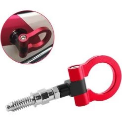 BARES Auto Abschlepphaken, Keesno Universal Auto Tow Trailer Kit Abschleppring Aluminiumlegierung Abschlepphaken (Rot) -Anhänger & Zubehör Verkäufe 36853073 4