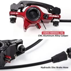 ASUPERMALL Fahrrad Hydraulische Scheibenbremsen Vorne Hinten Bremssattel Set Fur MTB Mountainbike Links Rechts Bremshebel Kit Mit 160mmmm Scheibenscheibe, Modell: Vorne Rechts Und Hinten Links Und 160mm Roter Rotor -Anhänger & Zubehör Verkäufe 36994466 5