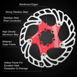ASUPERMALL 160mm / 180mm / 203mm Schwimmend Gelagerte Bremsscheibe Mit 6-Loch Fur MTB Mountainbike, Modell: 160mm Rot -Anhänger & Zubehör Verkäufe 36996156 3