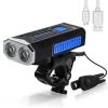 WEST BIKING USB 1000 Lumen Fahrradlicht 360 ° Drehbare Hornbasis Fur Fahrradscheinwerfer Fahrradausrustung, Muster: Blau